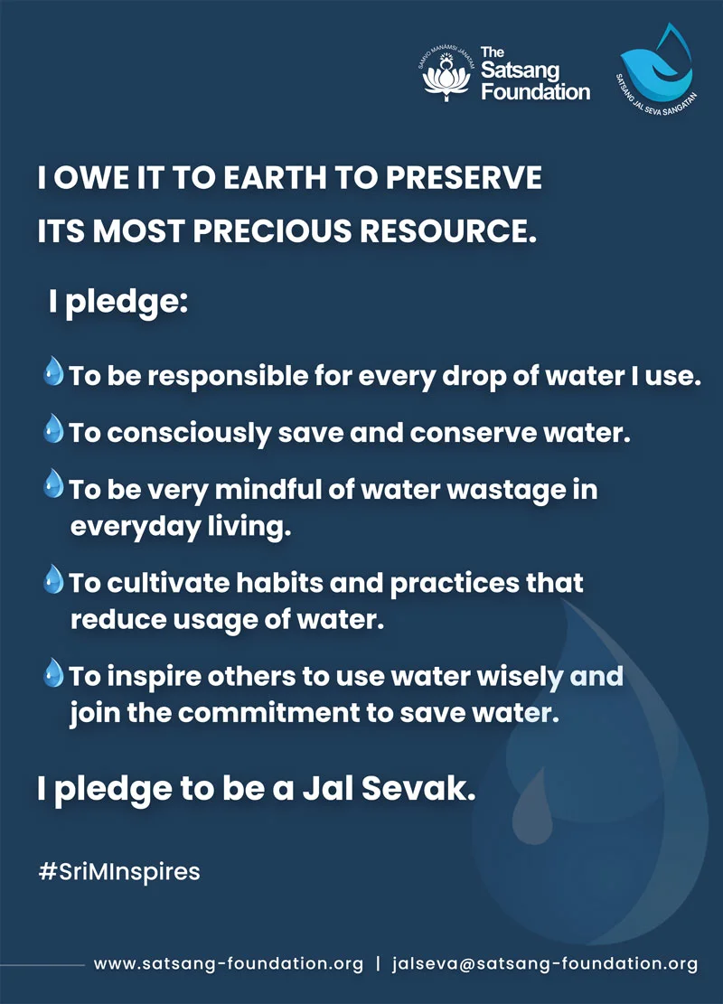 Satsang Jal Seva Sangatan Pledge