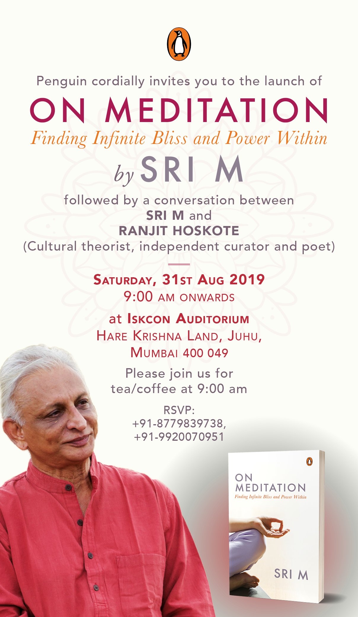 Launch of Sri M's book 'On Meditation' in Mumbai, Maharashtra